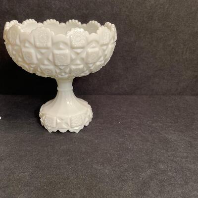 Lot 177  Milk Glass Items