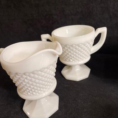 Lot 180  Milk Glass Items