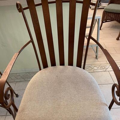 Lot 185  Pair of Metal Bar Stools