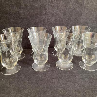 Lot 197  Vintage Footed Iced Tea Glasses