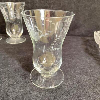 Lot 197  Vintage Footed Iced Tea Glasses