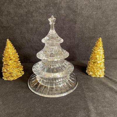 Lot 207  Glass and Gold Christmas Items
