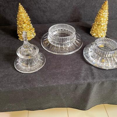 Lot 207  Glass and Gold Christmas Items