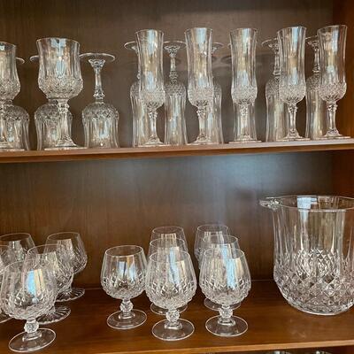 Lot 208  Crystal Stemware and Ice Bucket