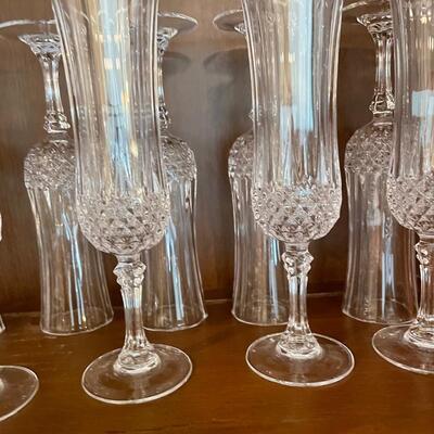 Lot 208  Crystal Stemware and Ice Bucket