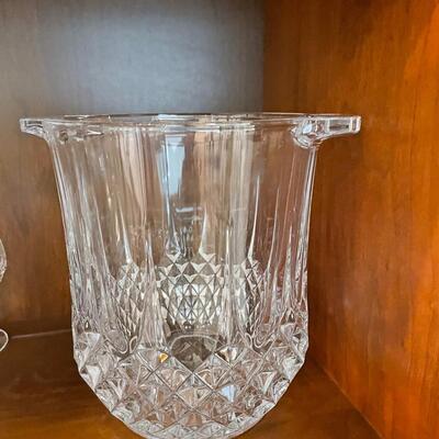 Lot 208  Crystal Stemware and Ice Bucket