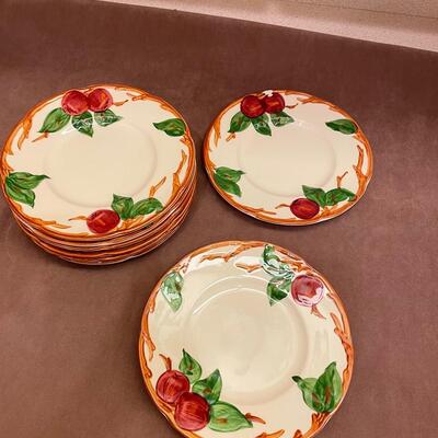 Lot 222  Franciscan Apple Dessert Plates