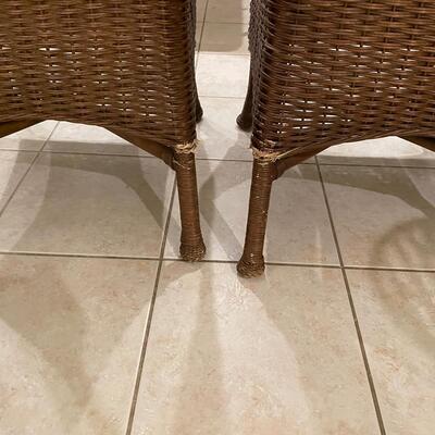 Lot 239  Four Wicker Dining Chairs