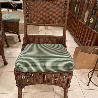 Lot 239  Four Wicker Dining Chairs
