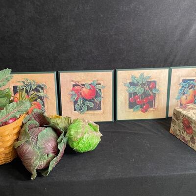 Lot 259  Kitchen Decor with Fake Veggies