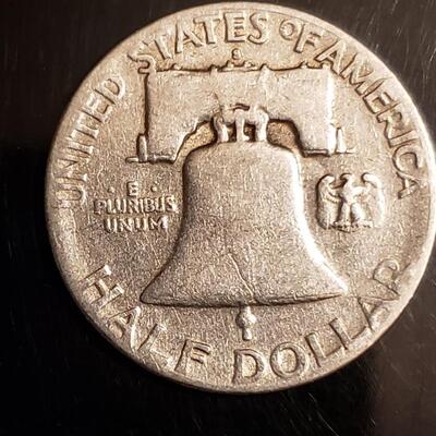 Silver 1949 Franklin half dollar 