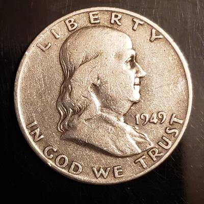 Silver 1949 half dollar 