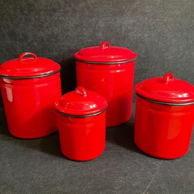 Lot 262 Red Canisters