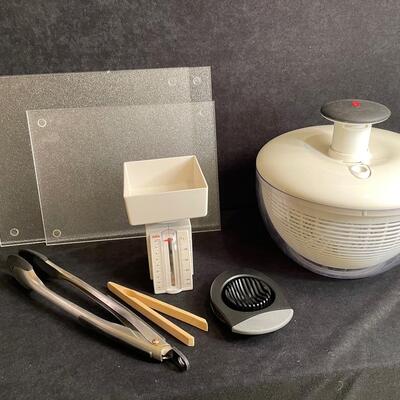 Lot 266  Kitchen Misc with Salad Spinner