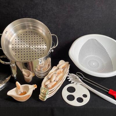 Lot 269  kitchen Misc with Stock Pot 