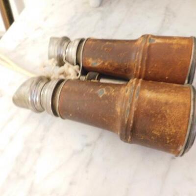 Pair of Vintage Leather Clad Field Glasses