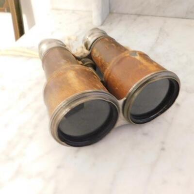 Pair of Vintage Leather Clad Field Glasses
