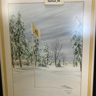 Watercolor by Local Seaford Native Woody Woodruff 1929 - 2015