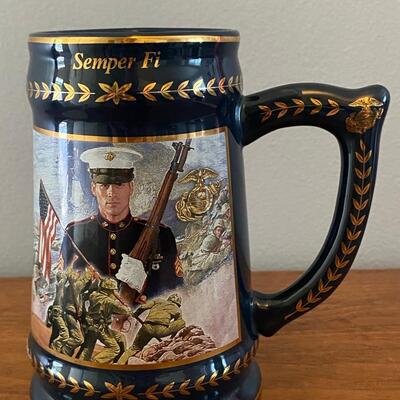 USMC Hamilton Collection The Few, The Proud US Marine Corp Beer Stein Numbered & COA 
