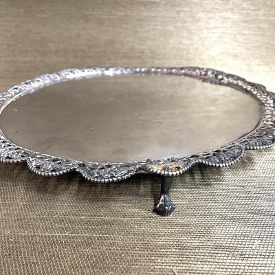 LOT 143 - Antique Silver Tray - with Old Markings