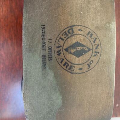 Vintage Bank of Delaware Metal Car Bank