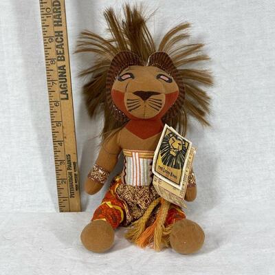 Disney's Broadway The Lion King Plush Lion Stuffed Animal with Tags