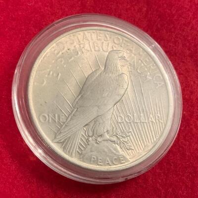 1923 AU 90% SILVER PEACE DOLLAR NICE RELIEF