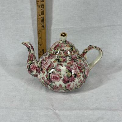 Small Rose Chintz Tea Pot