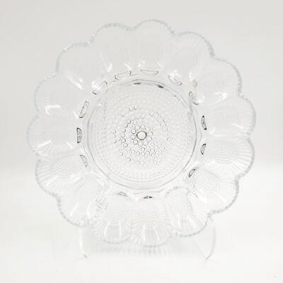 VINTAGE HOBNAIL PATTERN DEVILED EGG DISH/PLATE