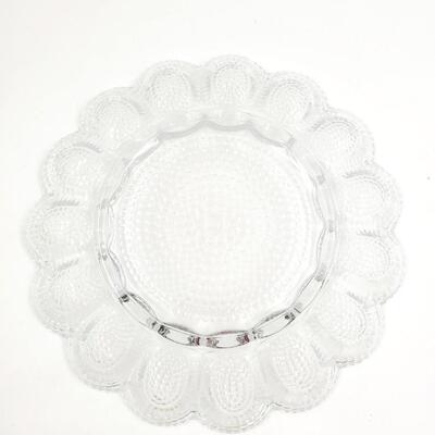 VINTAGE HOBNAIL PATTERN DEVILED EGG DISH/PLATE