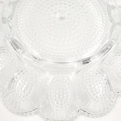 VINTAGE HOBNAIL PATTERN DEVILED EGG DISH/PLATE