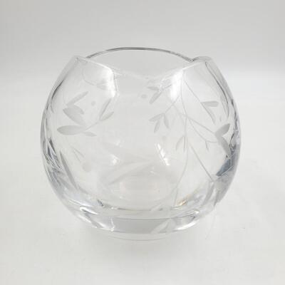 LENOX OPAL INNOCENCE XTAL ROSE BOWL FULL LEAD CRYSTAL WITH ORIGINAL BOX