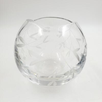 LENOX OPAL INNOCENCE XTAL ROSE BOWL FULL LEAD CRYSTAL WITH ORIGINAL BOX