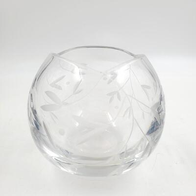 LENOX OPAL INNOCENCE XTAL ROSE BOWL FULL LEAD CRYSTAL WITH ORIGINAL BOX