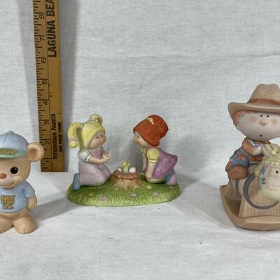 Vintage Figurine Collectible Lot Teddy Cabbage Patch Cowboy