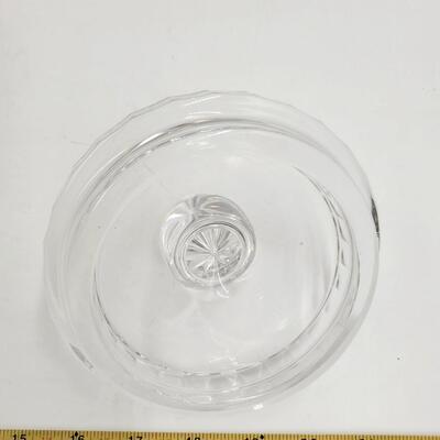 VINTAGE GLASS BISCUIT BARREL/JAR