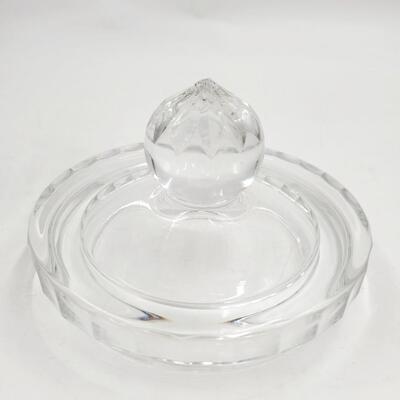 VINTAGE GLASS BISCUIT BARREL/JAR