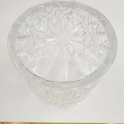 VINTAGE GLASS BISCUIT BARREL/JAR