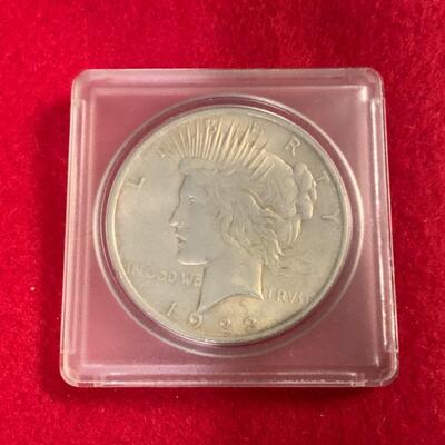 1922 ENCASED 90% SILVER PEACE DOLLAR 