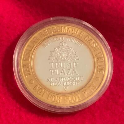 .999 SILVER TRUMP PLAZA GAMING TOKEN
