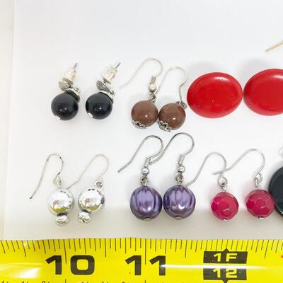 ASSORTED STONE & STONE TYPE EARRING LOT