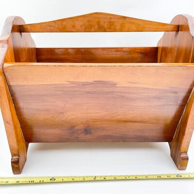 WOODEN MAGAZINE HOLDER
