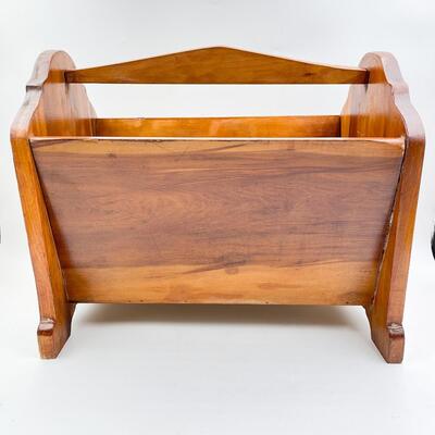 WOODEN MAGAZINE HOLDER