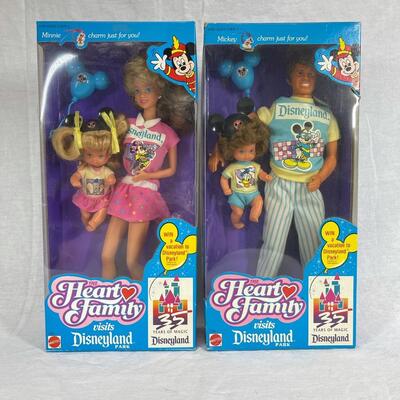 Vintage Heart Family Visits Disneyland Collector Doll Sets Mattel Unopened 35th Anniversary Barbie Ken