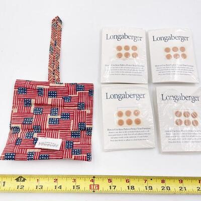 LONGABERGER LOT - INSERTS, BOOK, FRAMED PICTURE & MORE