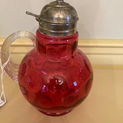 Cranberry Syrup Pitcher