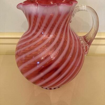 Cranberry Swirl Pitcher