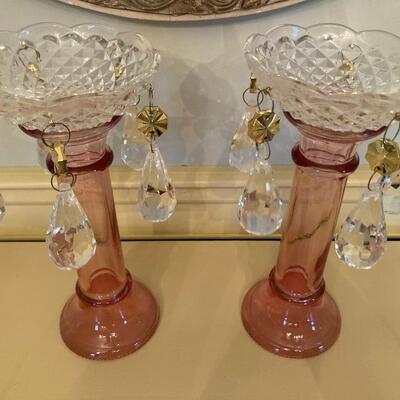Cranberry Candlesticks