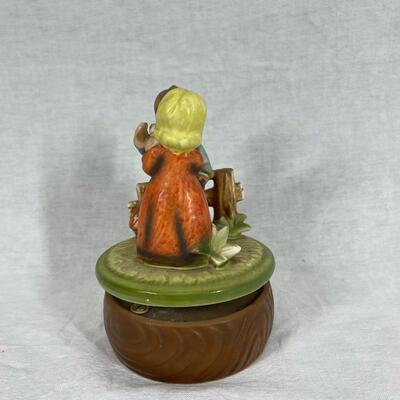 Vintage Boy & Girl Figurine Music Box