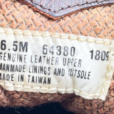 TIMBERLAND BROWN LEATHER BOOTS - WOMENâ€™S SIZE 6.5M
